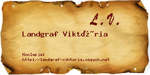 Landgraf Viktória névjegykártya